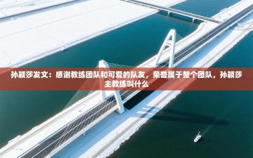 乐播体育在线观看-孙颖莎发文：感谢教练团队和可爱的队友，荣誉属于整个团队，孙颖莎主教练叫什么